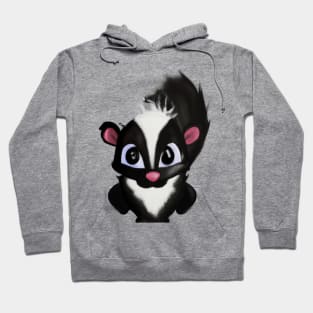 Cute Skunk Drawing Hoodie